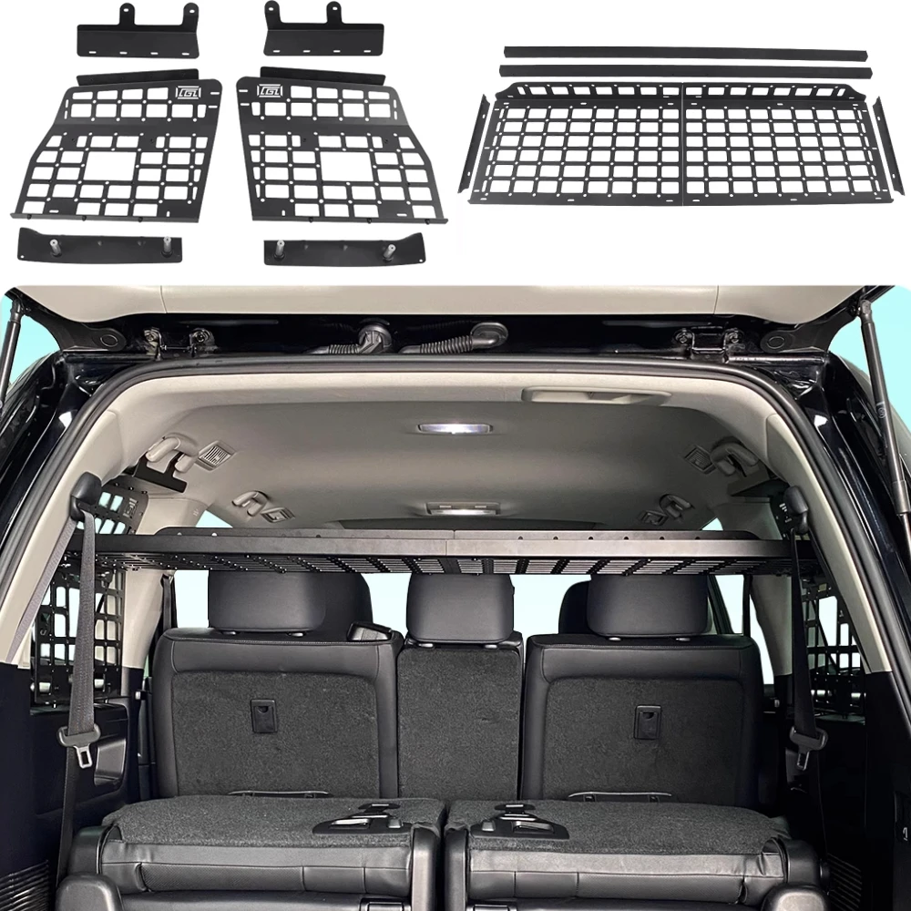 Tylna półka bagażnika Panel Molle Cargo Organizer Racks Pasuje do Toyota Land Cruiser LC200 J200 2008-2021 7-miejscowy