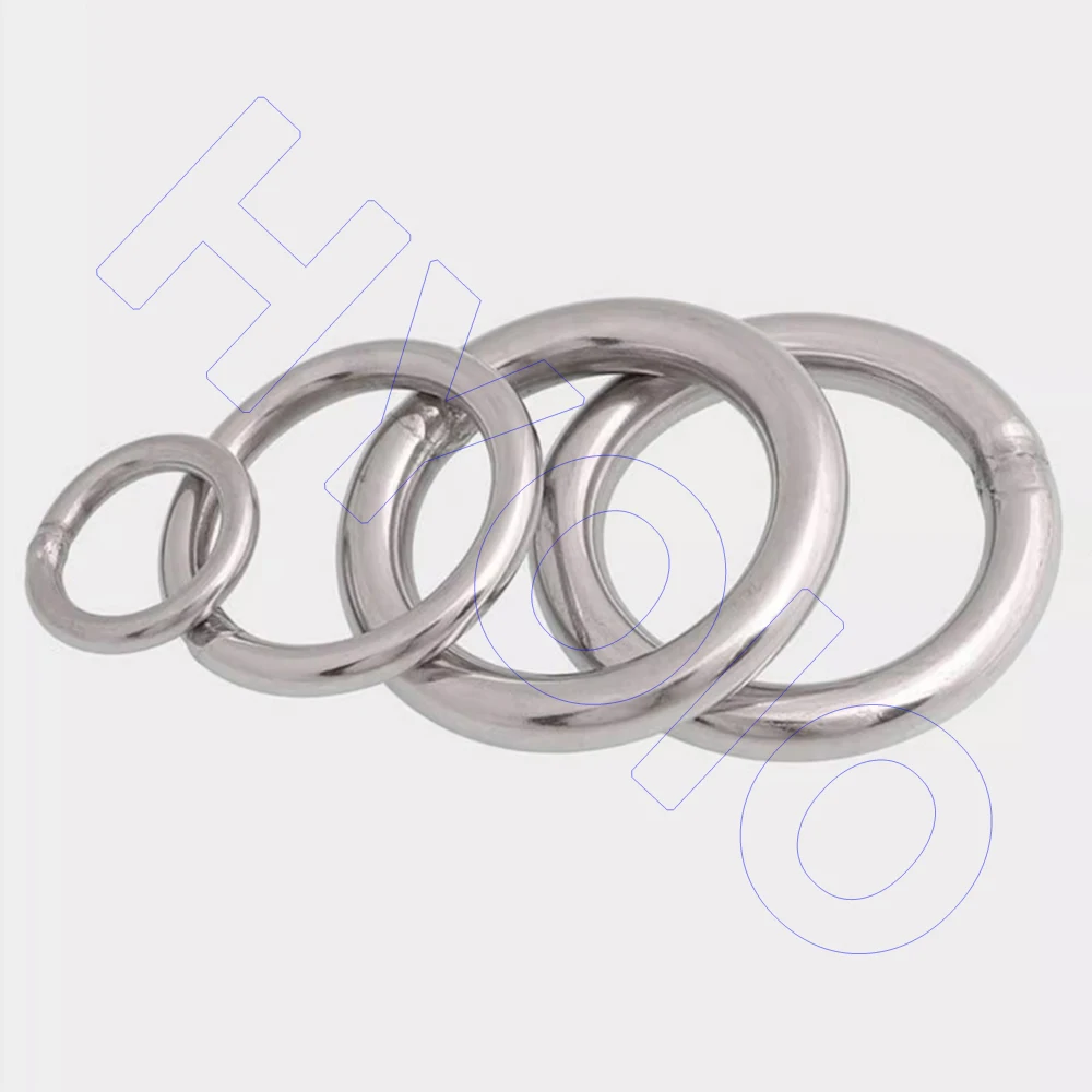 Picture 6: M3 to M20 304 Stainless Steel Rings Solid Metal O Ring Welding O-ring Rust-proof Circle Ring for Macrame Hammock Yoga Rings