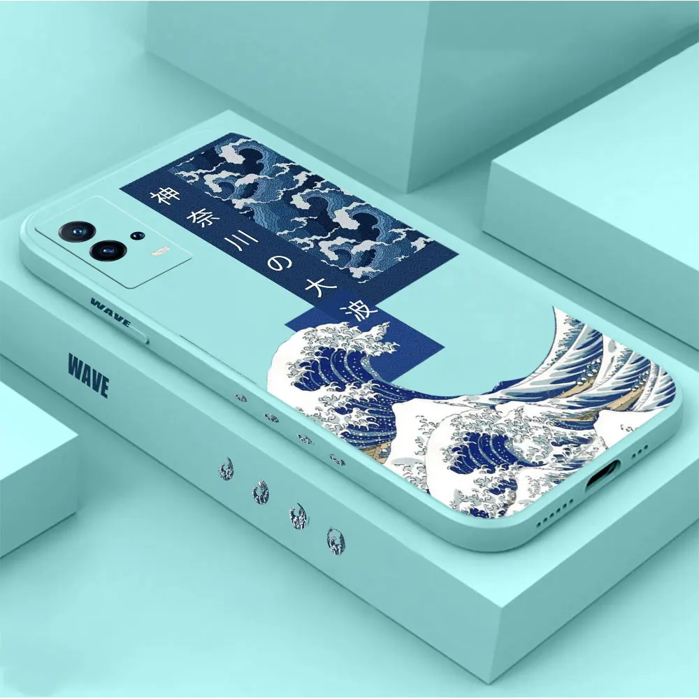 The Great Wave Off Kanagawa Phone Case For Xiaomi POCO M6 M5 M4 M3 X6 X5 X4 X3 F5 F4 F3 NFC GT PRO Liquid Silicone Case Funda