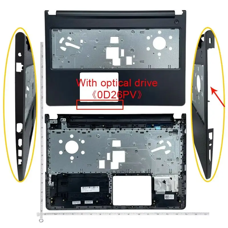 جديد لـ Dell Vostro 15-3000 3562 3568 3578 V3562 V3568 V3578 Inspiron 15 3567 3565 3572 Palmrest العلوي/غطاء القاعدة السفلي