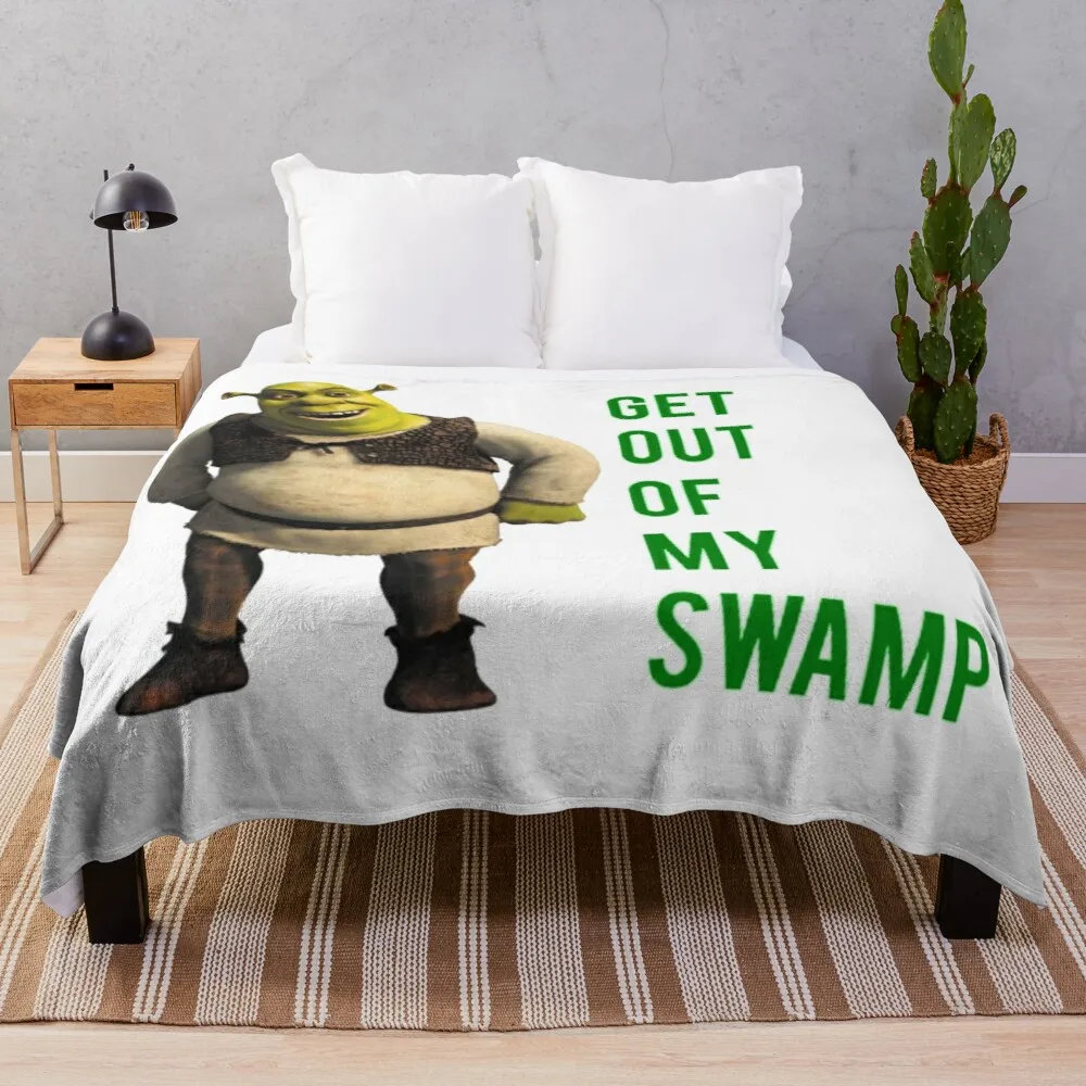 

Get out of my swamp Throw Blanket velvet