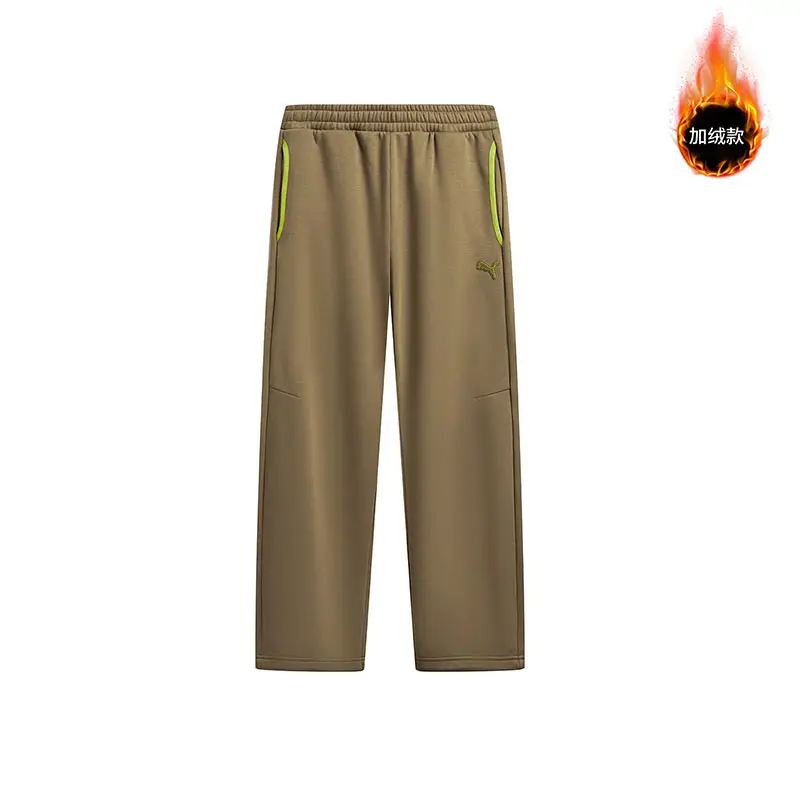 سراويل بوما الشتوية المبطنة بالصوف بلون القهوة للرجال والنساء ملابس رياضية سراويل طويلة دافئة غير رسمية 63572869 #1