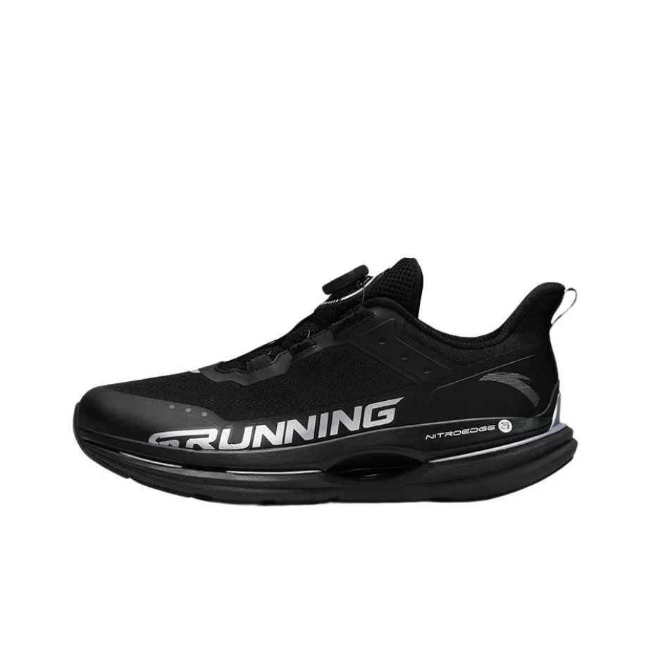 Anta Dust Free Slip Resistant Abrasion Resistant Low top Running Shoes Men's Black 112325567S-3