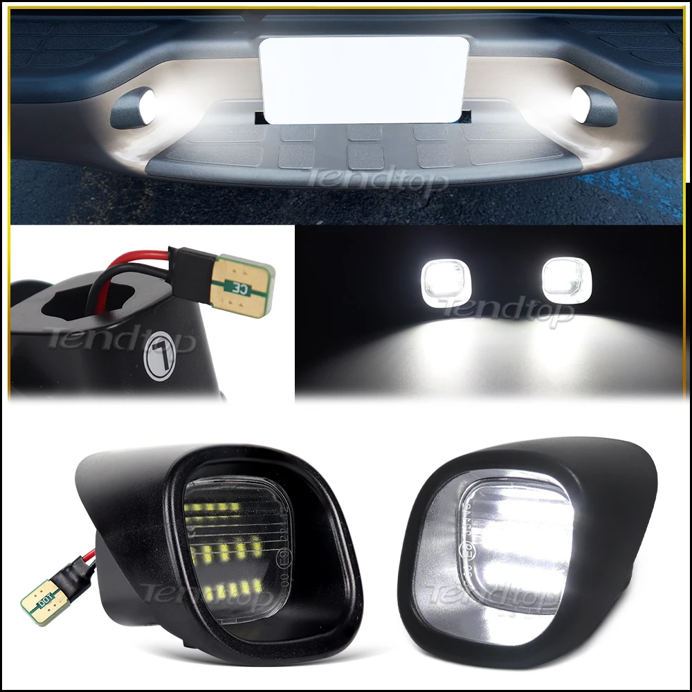 2Pcs White LED Number License Plate Light Assembly For Chevrolet Suburban 1500/2500 Tahoe GMC Yukon Cadillac Escalade 2007-2014