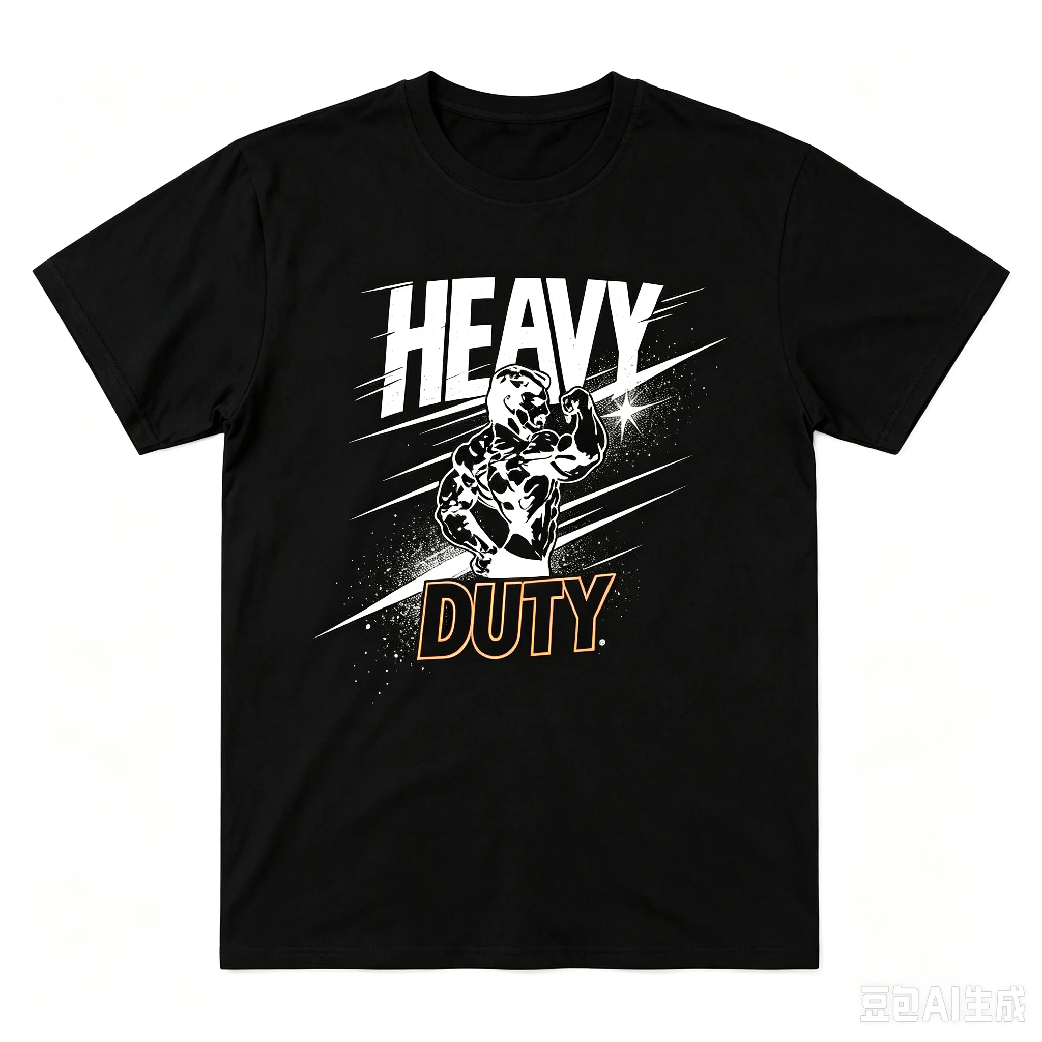 Gym Fitness Muscle Man Print Tshirt Men Women Heavy Duty Weightlifting Short Sleeve Tops