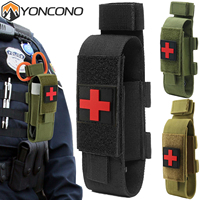 YONCONO 1Pcs Tactical Nylon Molle Tourniquet Holder Portable TQ Bag Military First Aid Equipment Case Trauma Medical Shear Pouch