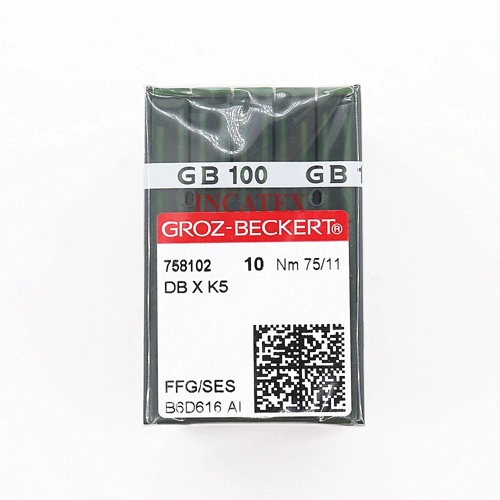 100 Pcs Genuine Groz Beckert Embroidery Needle FFG/SES DBXK5 Nm 65/9 70/10 75/11 80/12 For Tajima Barudan SWF Embroidery Machine