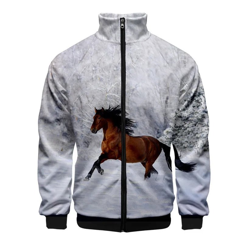 معاطف الجدة الحصان نمط الوقوف طوق موحدة البلوز أزياء الرجال قمم Y2K الملابس الهيب هوب الشارع سترة #4