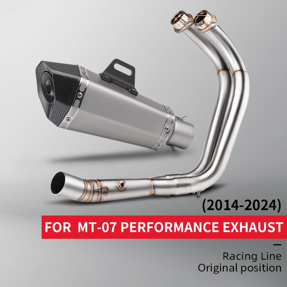 

MT07 exhaust Motorcycle Exhaust full system For YAMAHA MT-07 FZ-07 2014 - 2023 TRACER 7/GT 2020-2023 TRACER 700/GT 2016-2019