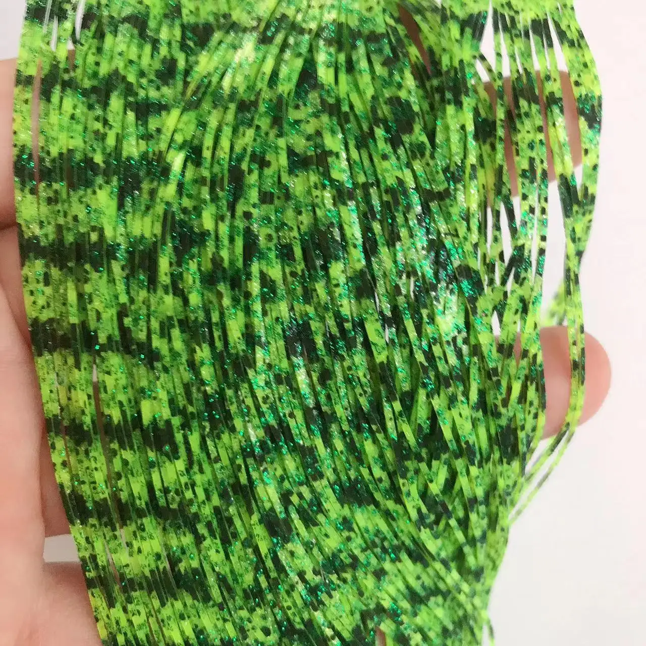 1Set/5pcs 8853-317 Fly Tying Silicone Fiber Kit - Multi-Color Spotted Bead Chain Skirts for Popper/ Grasshopper Flies