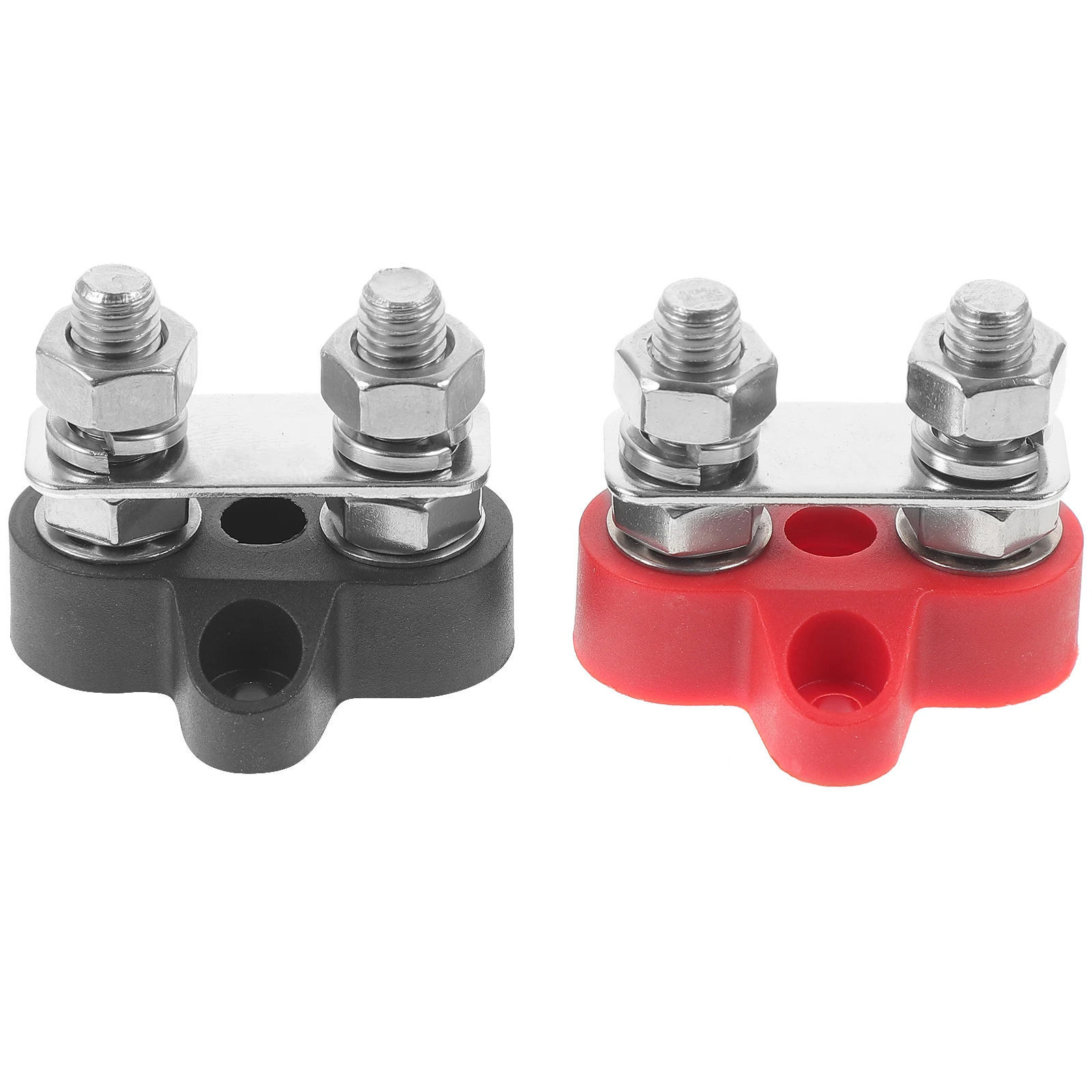 

2pcs Terminal Post Power Distribution Block Automotive Marine Accessories Durable Plastic Steel Easy Install Multi