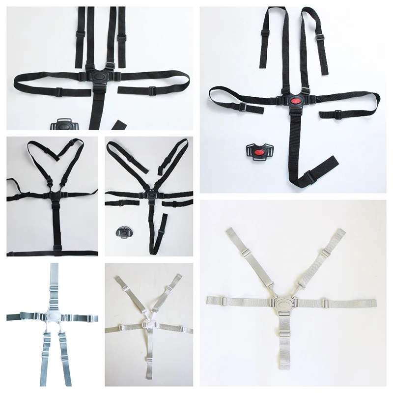 

Baby Universal 5 Point Harness High Chair Safe Belt Seat Belts for Stroller Pram Buggy Children Kid Pushchair Child Dining Chair