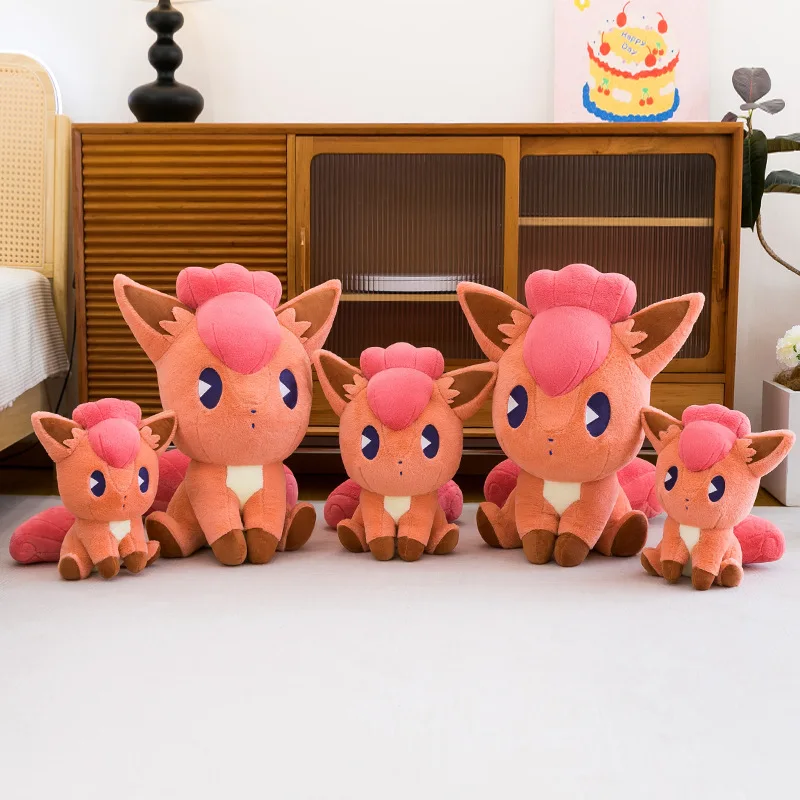 65cm Pokemon Vulpix Orange Fox Plush Toy Stuffed Doll Kawaii Fluffy Anime Home Decor Gift Girls Kids Fans Collection Cute Daily