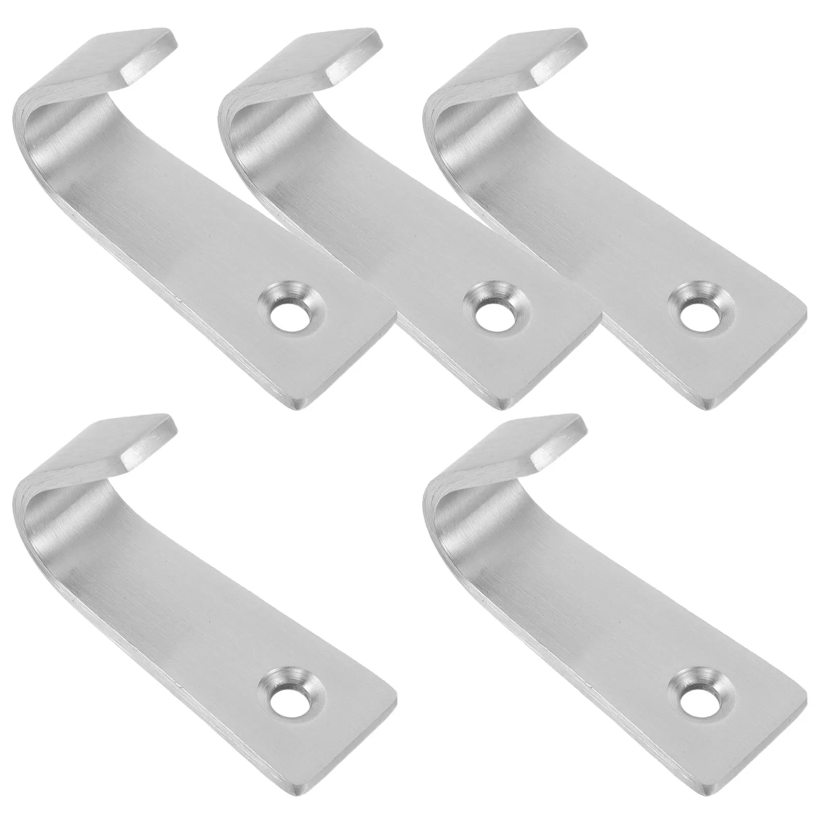 5Pcs Stainless Steel Wall Mounted Single Prong Coat Hooks Heavy Duty Thick 304 Metal Hangers for Key Jewelry Hat Towel Clothes