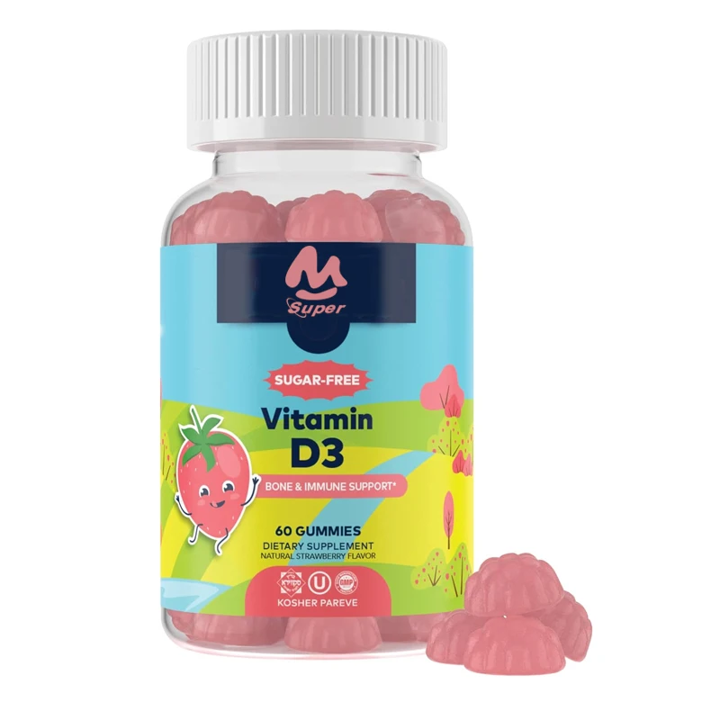 

Vitamin D3 Strawberry 1000 IU - Children's Vitamin D Gummies, 60 Chewable Gummies