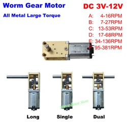 N20 tam Metal dişli kutusu Motor Singal/çift şaft/uzun şaft DC 3V 6V 12V 4RPM-381RPM yavaş hız büyük tork DIY Eleltric kilit