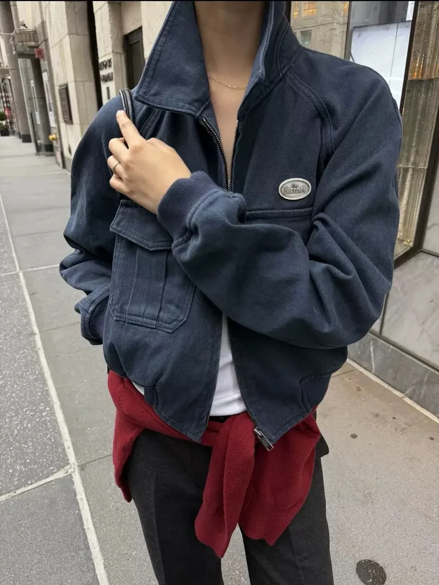 

Повседневная верхняя одежда Jaet в стиле ретро для женщин, хлопковая джинсовая застежка-молния с высокой талией, зимнее новое поступление