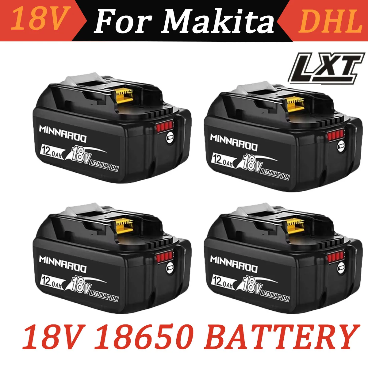 

18V For Makita Battery 12Ah/8Ah/6Ah/5Ah for Makita ​BDF453RHE, BDF453SHE, BDF453Z,BDF454F, Replacement 18650 Battery