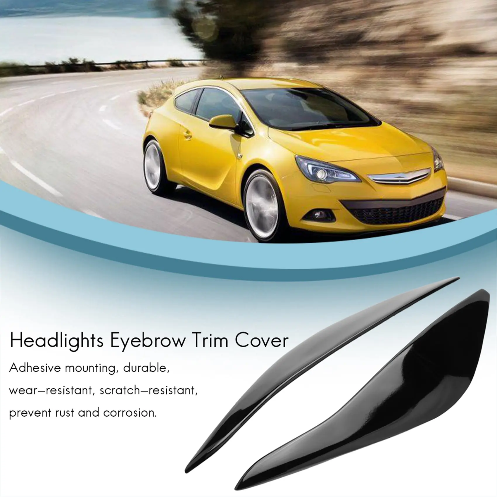 Headlights Eyebrow Eyelids Trim Cover Sticker for Vauxhall Opel Insignia a Standard