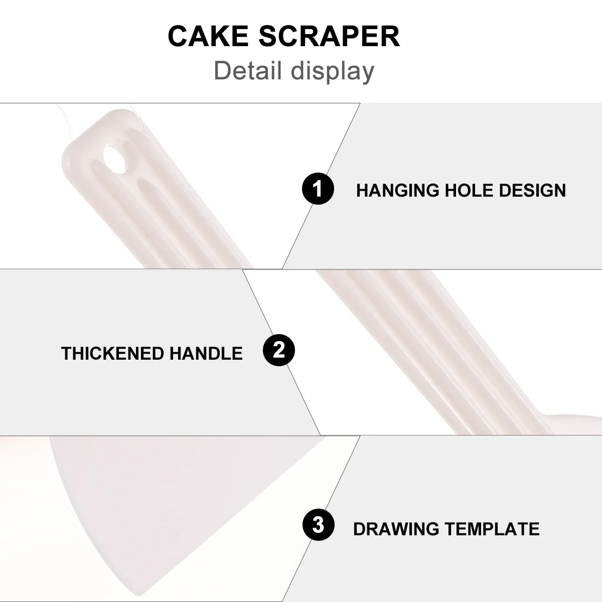 4Pcs Cake Baking Scraper Food Safe PP Material Cream Scraper for Cake Smoothing Scraping Residue Pastry Cutting Butter Spreading