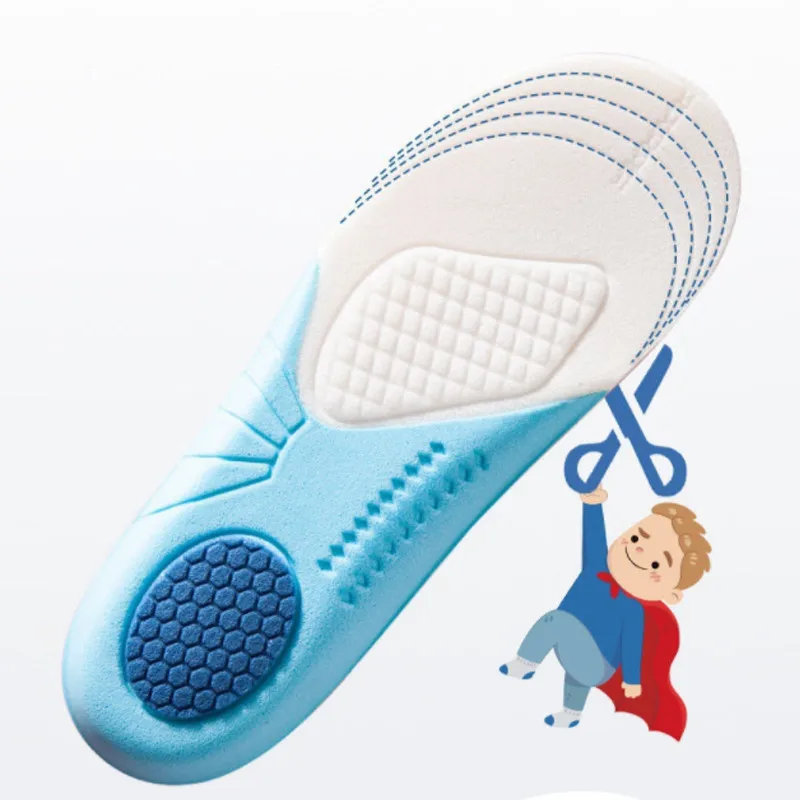 Kids Memory Foam Orthopedic Insoles for Children Comfort Sports Running Shoes Insoles for Plantar Fasciitis Arch Support Inserts