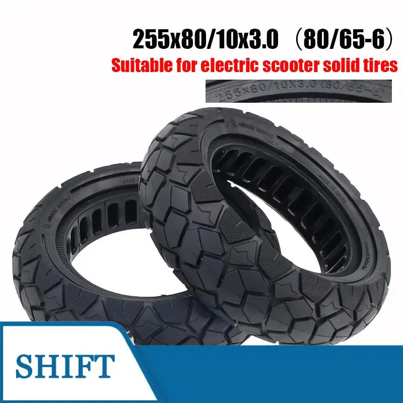 

255X80/10X3.0(80/65-6) solid tire rubber Electric Bicycle 10 inch for Electric Scooter Speedual Grace Zero 10X Electric BIke