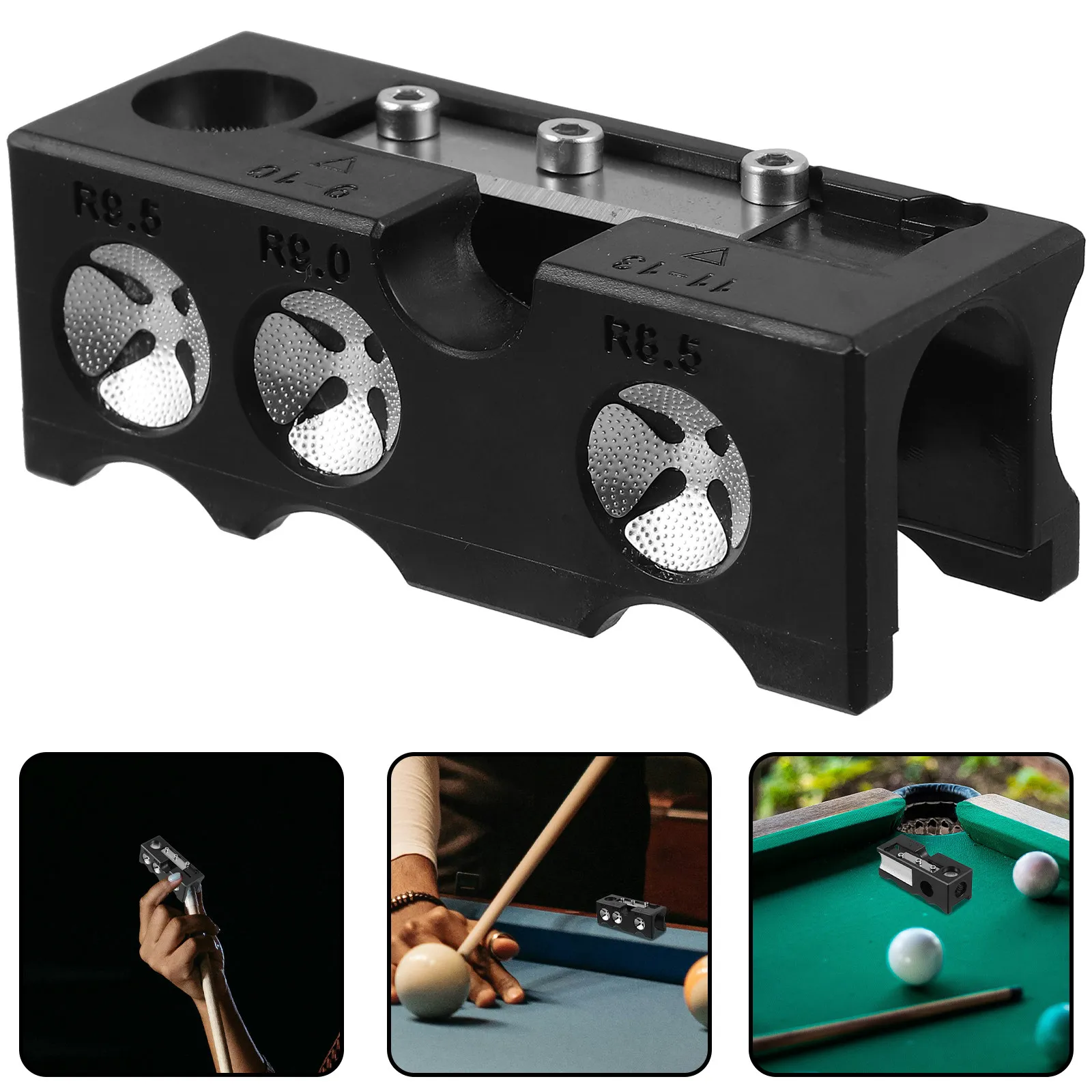 

1 Set Billiard Pool Cue Tip Shaper Plastic Burnisher File Repair Tool Professional Cue Tip Trimmer Portable Billiard Accessory
