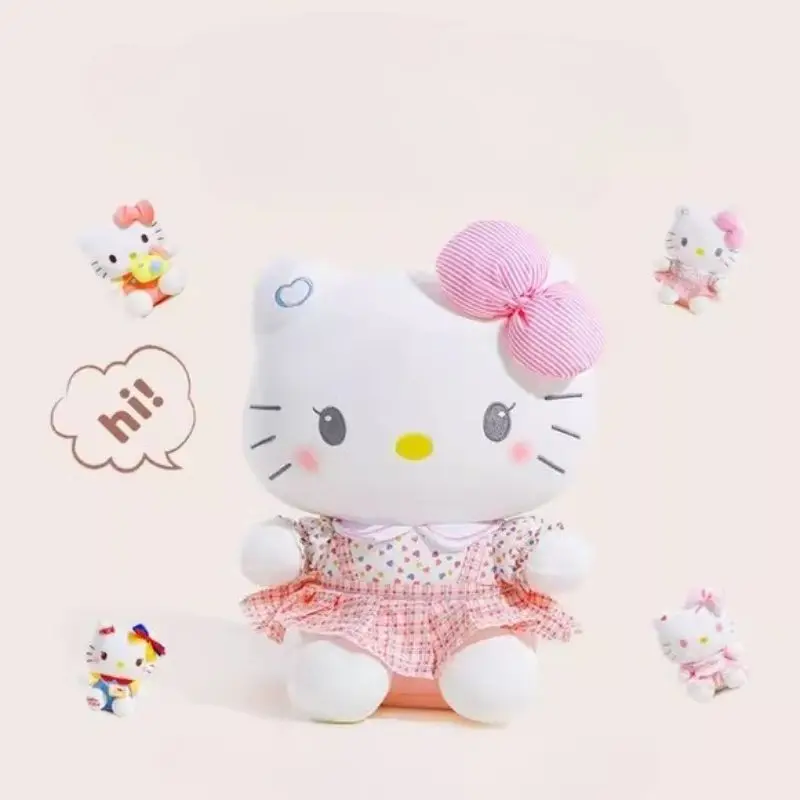

Мягкая плюшевая игрушка Sanrio Hello Kitty 2026 года, очаровательная | Милая аниме-кукла из плюша | Удобная подушка в подарок на Рождество для девочек