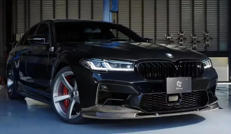 21 for BMW M5 F90 Body Parts-Late Modification Carbon Fiber 3D Front Lip Front Chin Front Shovel