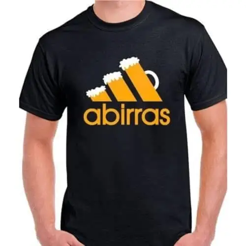 

Abirras Beer Design Men Women Pure Cotton T-shirt Street Casual Fashion Trend Loose Sport Couple Short Sleeve Top Clothes Summer