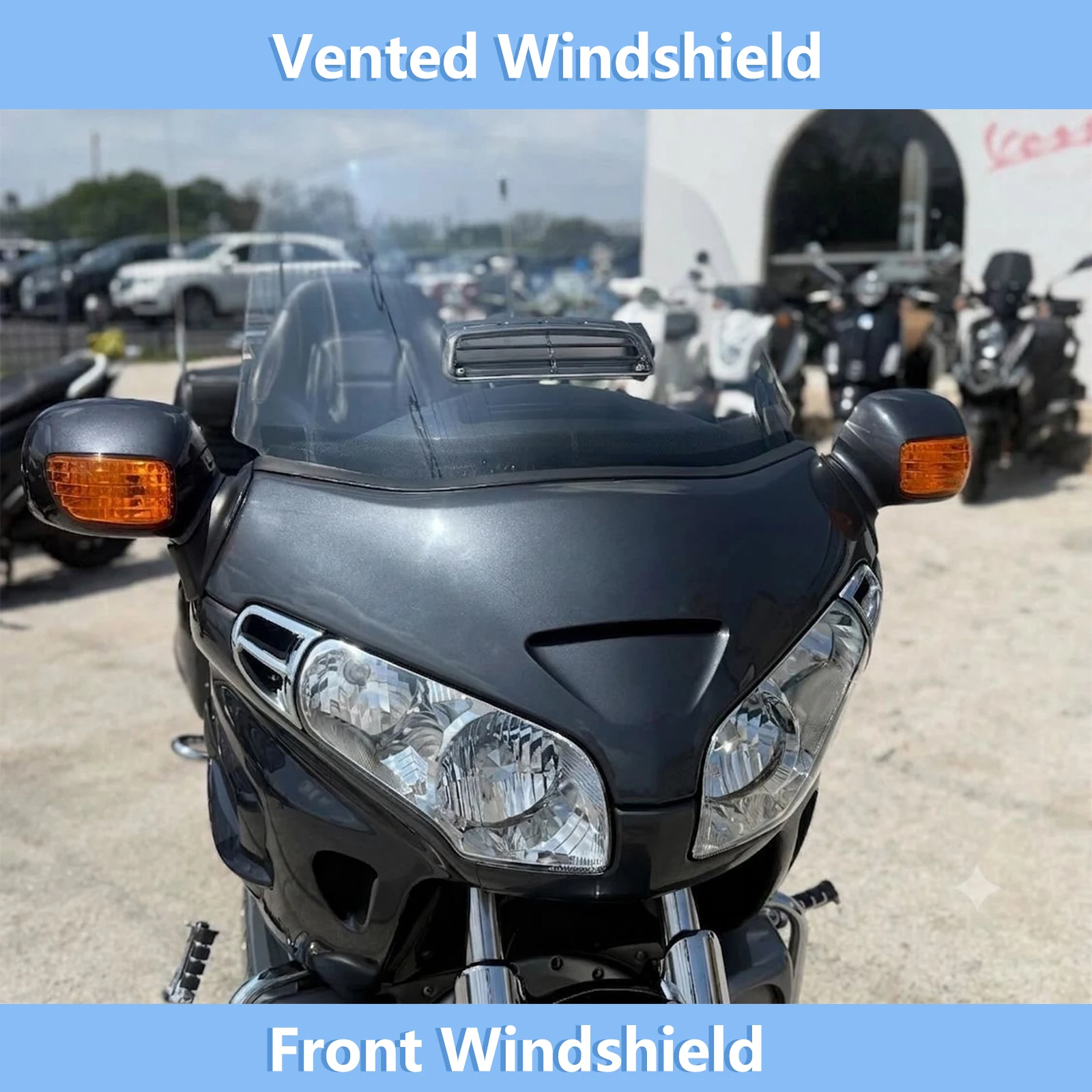 Vented 3-Hole Windshield For Honda Gold Wing GL1800 2001 - 2017 Goldwing 1800 2006 - 2017 Front Windscreen Fairing Accessories
