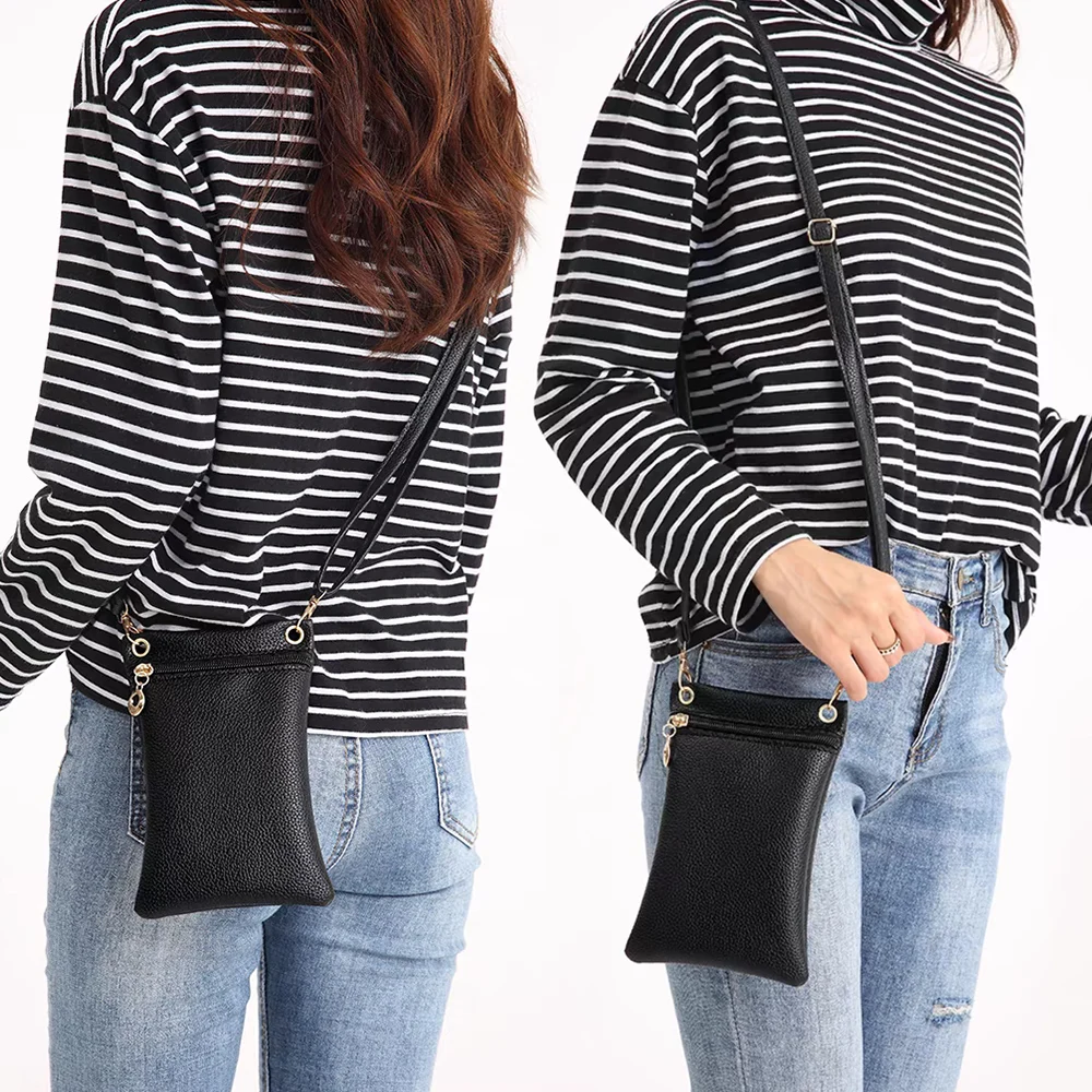 여성용 소형 크로스바디 백, 단색 무광 가죽 숄더 메신저 백, 클러치 Bolsas 숙녀 휴대폰 가방, 지갑 핸드백, 패션