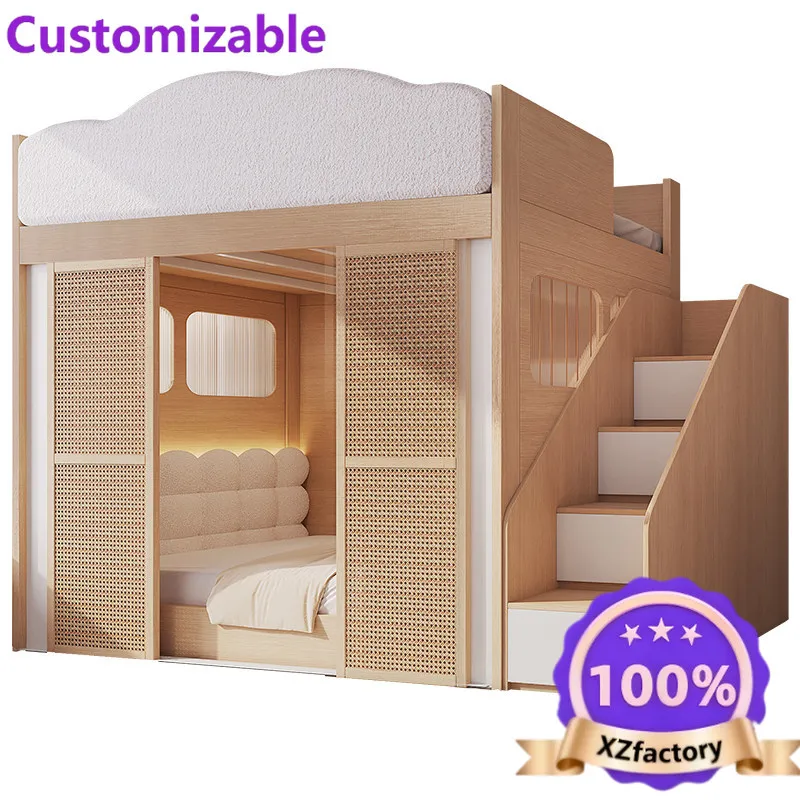 Factory Direct 2026 Small apartment bunk bed 1 meter wide non-disturbing interference separate bed adult double high and low chi