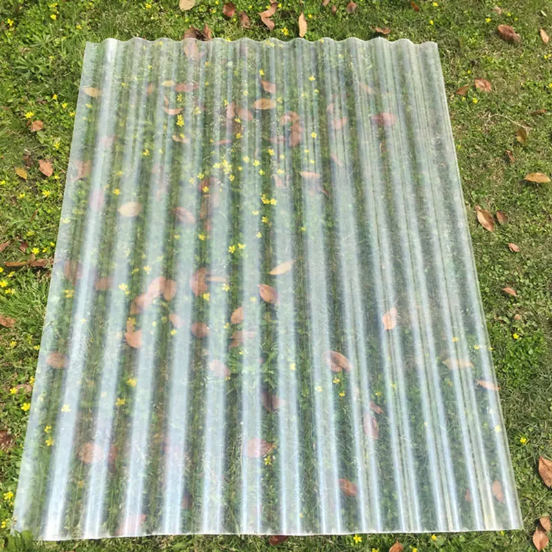 Transparent Tile Roof  PC Material Translucent Plastic Tile Outdoor Heat Insulation Rain Shield 2MM Thickness