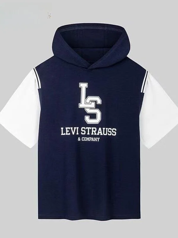 children's-summer-hat-t-shirt-short-sleeve-printed-casual-polyester-viscose-cotton-spandex-blend-hooded-two-piece-look-top