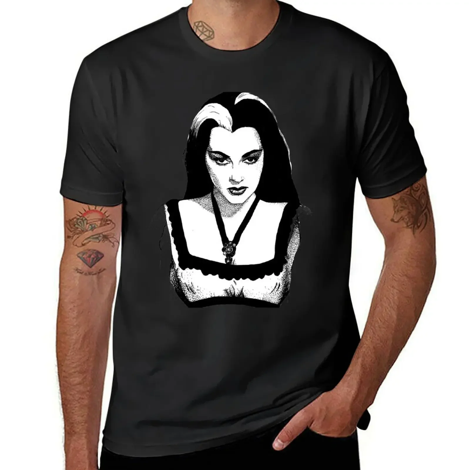 Lily Munster T-Shirt custom t shirt aesthetic clothes boys whites customs mens tall t shirts