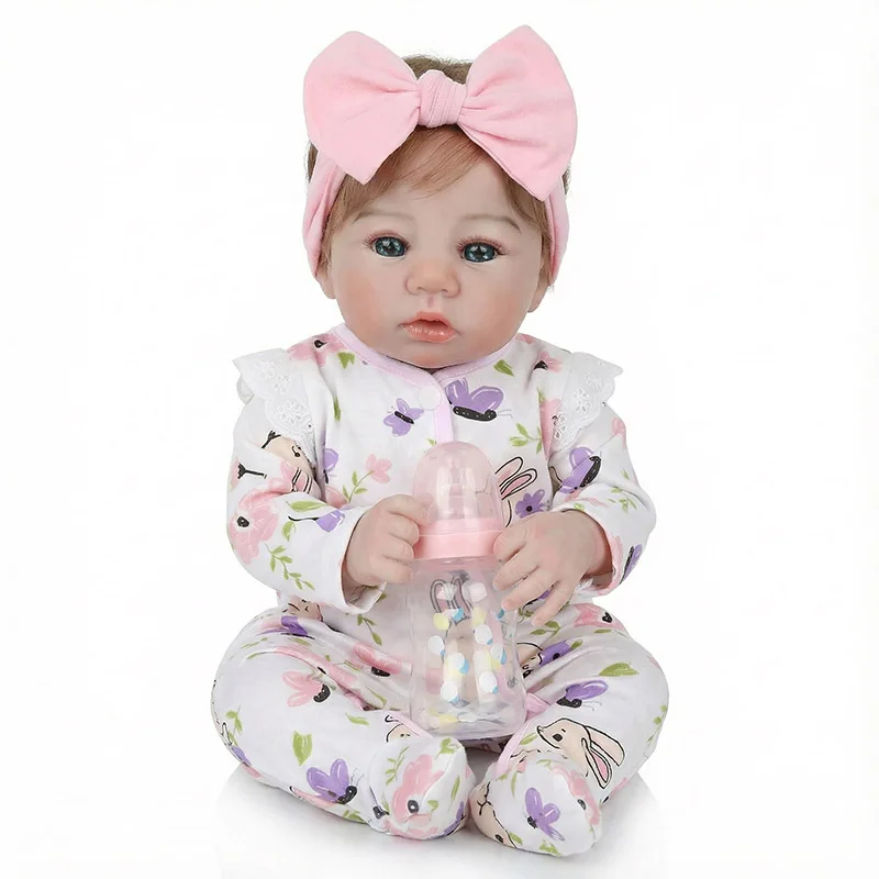 

NPK 18''High Quality Reborn Abigail Lifelike Cuddly Baby 3D Skin with Soft Cotton Body And Hand Rooted Hair for Kids Gift