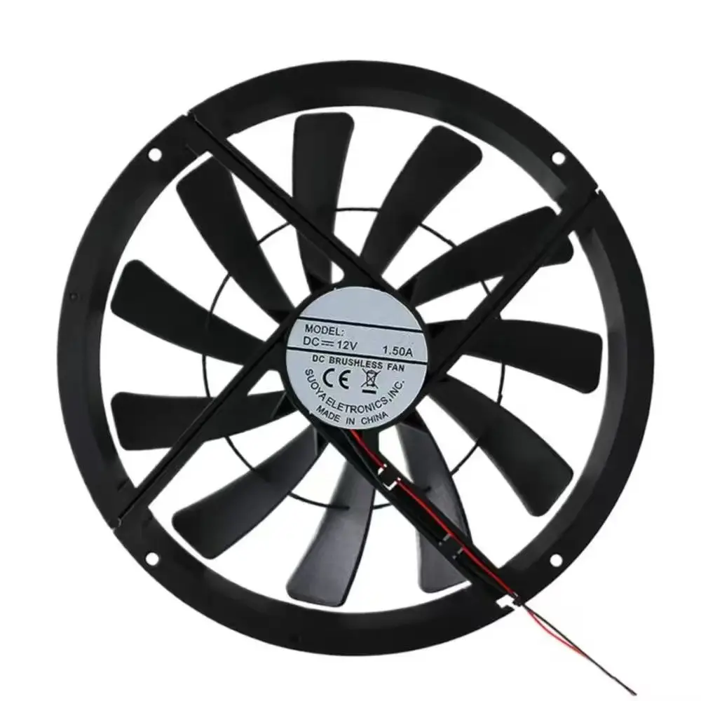 SOLIDAR 250mm Large Airflow Case Fan, 1200RPM, 12V DC, Molex 4D Connector, 25cm PC/Server/Room Ventilation Axial Cooler
