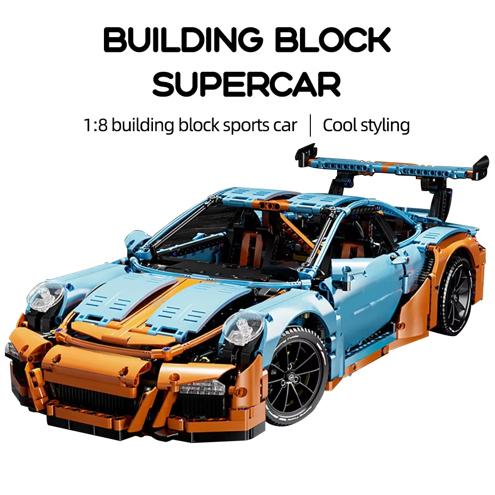 3599PCS Technical Sport Car Model Building Blocks Compatible City Mechanical Speed Vehicle Supercar Children\'s Christmas Gifts