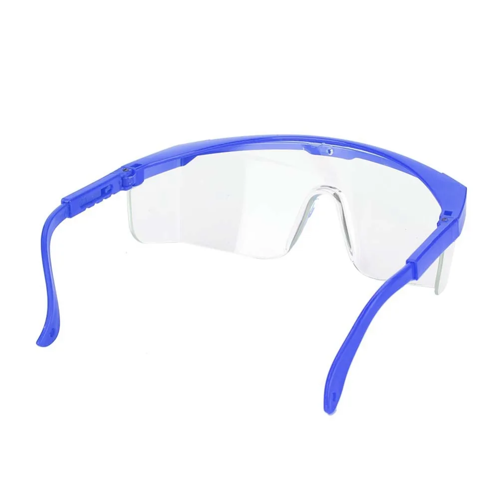 Blue Color Nail Art Anti UV Glasses Adjustable Temples Lightweight Dust Proof Goggles Unisex Frame Retractable Arm