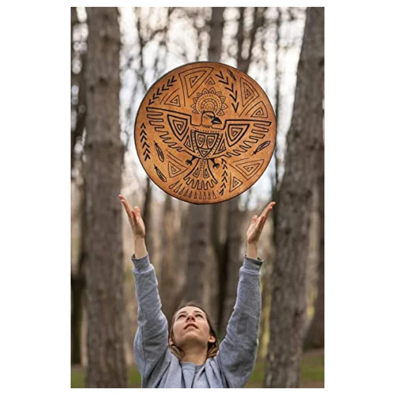 

A29Z-Шаманские барабаны Святая «Шаманская птица» Веганские барабаны Инструменты для исцеления звука Сибирские барабаны Духовная музыка Шаманские барабаны