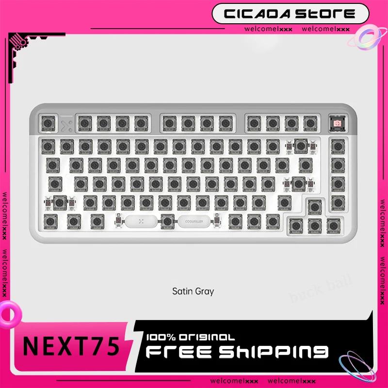 

Cool Killer Next75 Wireless Keyboard Kit 3 Mode Magnetic Axis Keyboards Custom Mechanical Keyboard Kits For Computer Gamer Gifts