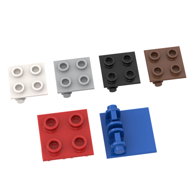 10Pcs MOC Parts 6134 Hinge Brick 2 x 2 Top Plate Thin Compatible Bricks DIY Assmble Building Blocks Particle Kid Brain Toy Gift