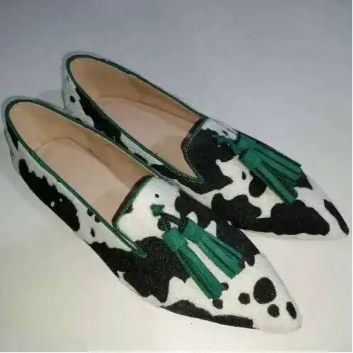 Casual Pointed Toe Flat Heels Women\'s Boat Shoes Tassel Slip On Loafers Women\'s Shoes