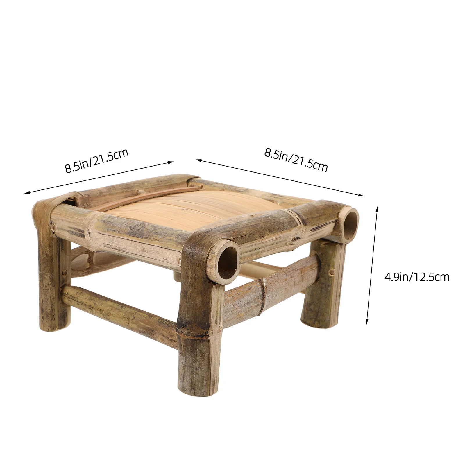Bamboo Stool Small Low Comfortable Non-Slip Lightweight Step Stool for Home Bathroom Kitchen Footstool Small Bamboo Stools