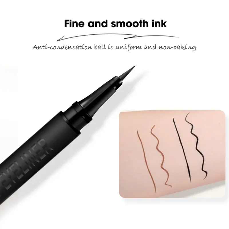 Ultra-fine Liquid Eyeliner Pen Long Lasting Waterproof Black Brown Non Smudge Lying Silkworm Pencil Cosmetics Eyes Makeup Tools