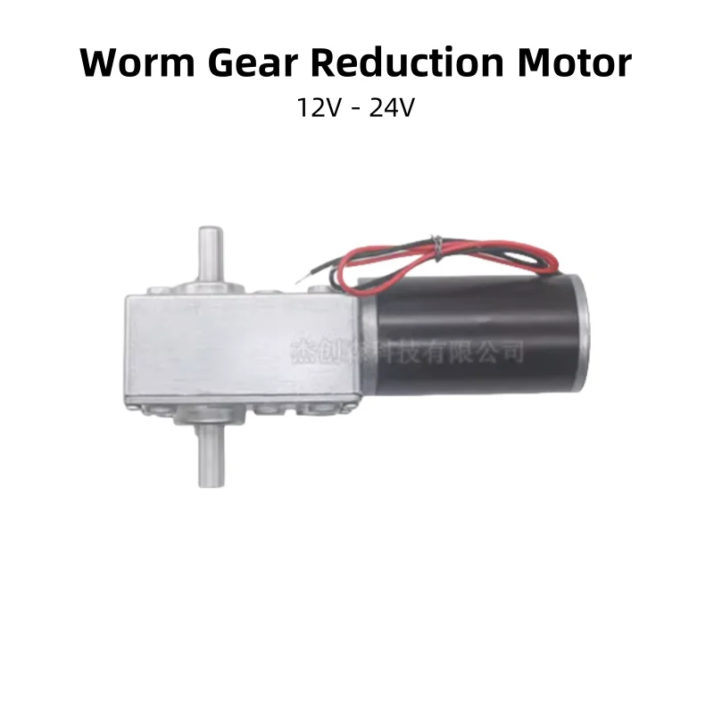 4058-31ZY Double-Output Shaft Worm Gear Reduction Motor, 12V/24V, High-Torque Motor For Curtain/Advertising Machines