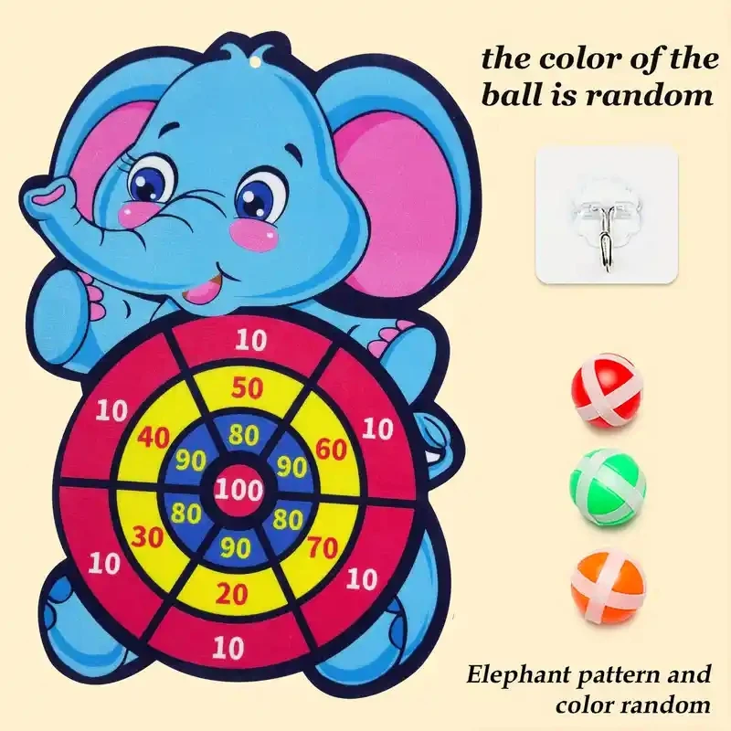 Kinderen kleverige bal dartbord olifant thema is een leuk speelgoed dat kinderen van liefde, geschikt voor binnen en buiten interactief ga
