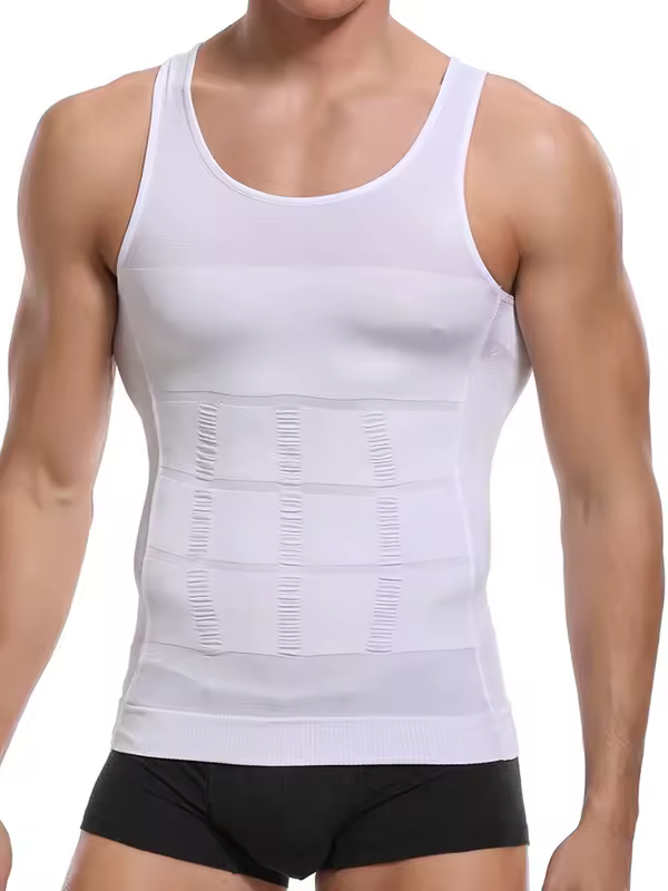 Mens Slimming Body Shaper Vest Shirt Abs Abdomen Slim Gym Workout Tummy Control Compression Tank Top Sleeveless Shapewear - Image 28