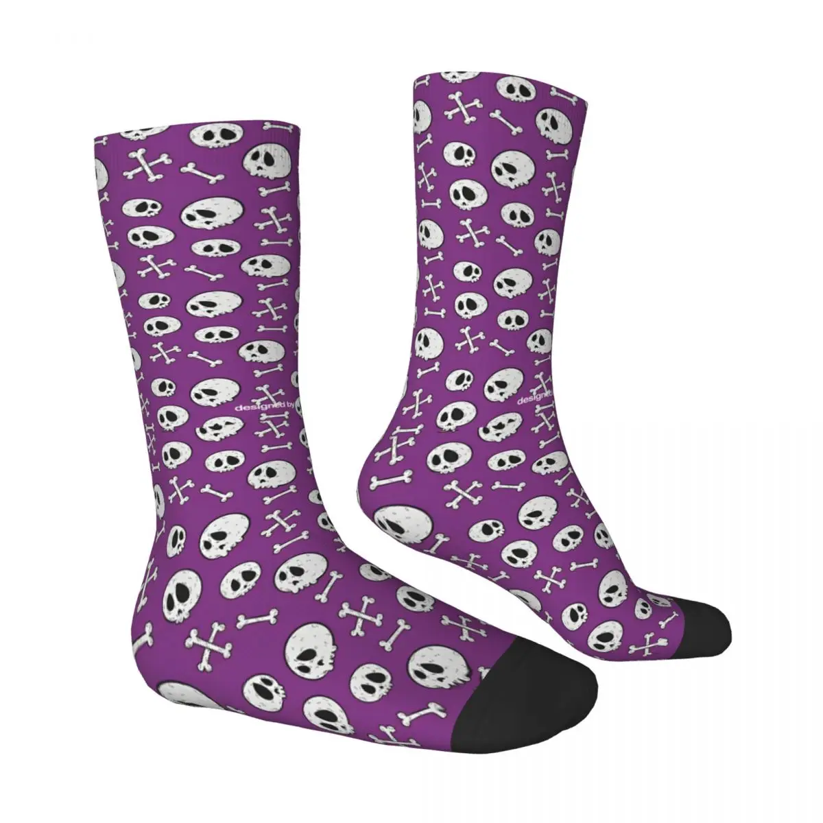 Skull Purple Skull Skeleton Socks Male Mens Women Summer Stockings Printed